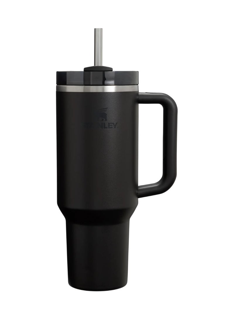 Stanley Tumbler Quencher H2.0 FlowState™ Stainless Steel Vacuum Insulated Tumbler with Lid and Straw for Water, Iced Tea or Coffee, Smoothie and More, Black, 40 oz/1.18L. - Image 1