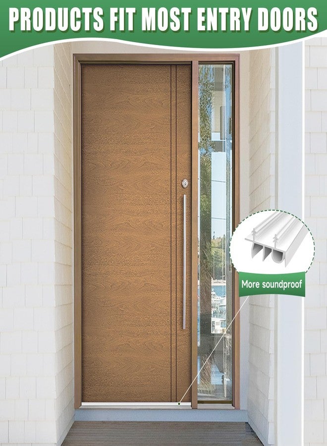 YYGCL Door Draft Stopper, Cuttable Concealed Kerf/Channel Fit Under Door Seal, Draft Stopper Threshold Seal Bottom of Door Weatherstrip Kerf Weather Stripping Doors 39” Length (White, 39 inch) - Image 2