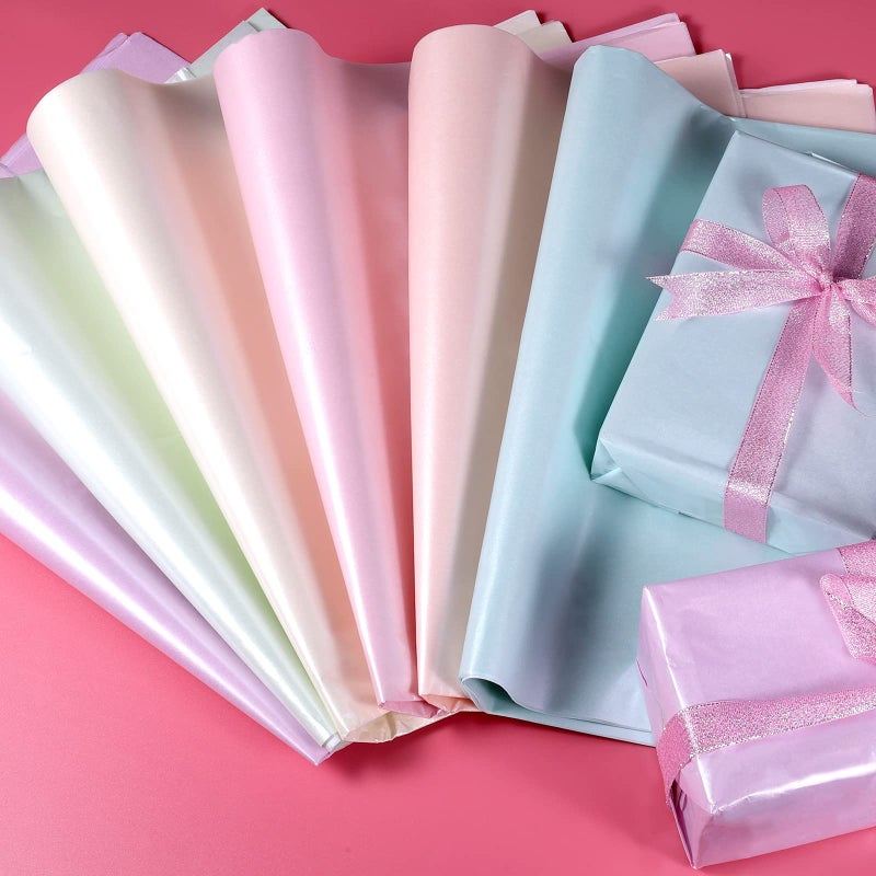 KINBOM 30 Sheets 19.7x13.8 Inch Metallic Tissue Papers, Pearlescent Shimmer Wrapping Tissue for Holiday, Birthday, Party, Wedding Decoration - Image 4