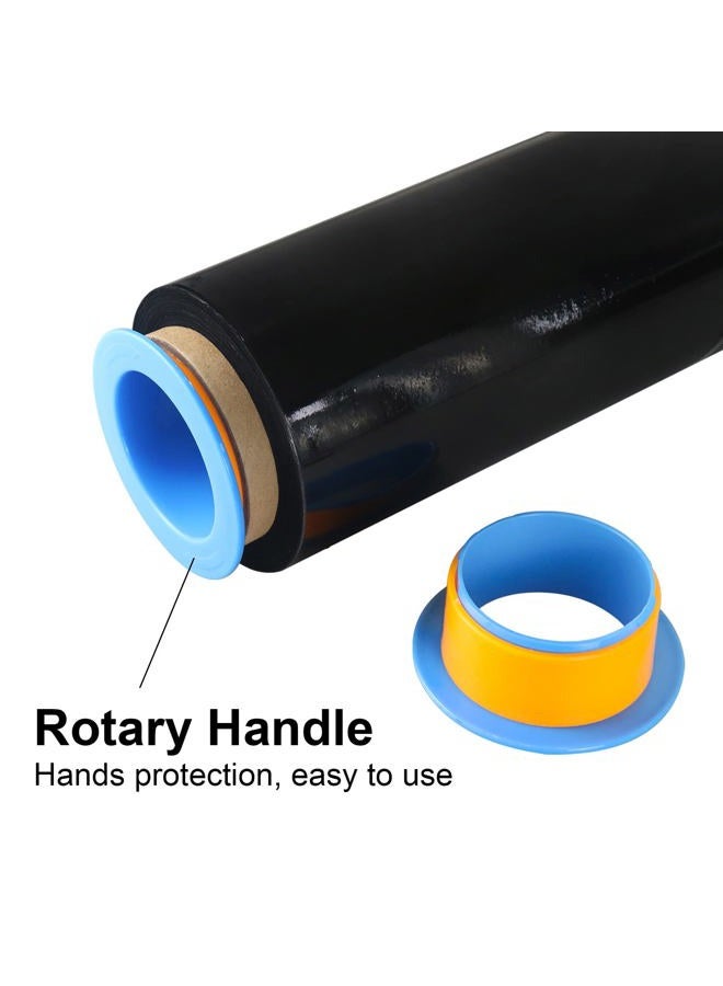 BOMEI PACK Black Stretch Wrap Industrial Strength with Plastic Handle 18" x 1000 Feet 80 Gauge 4 Pack, Black Shrink Wrap, Self-Adhering Black Plastic Wrap for Shipping, Moving - Image 5