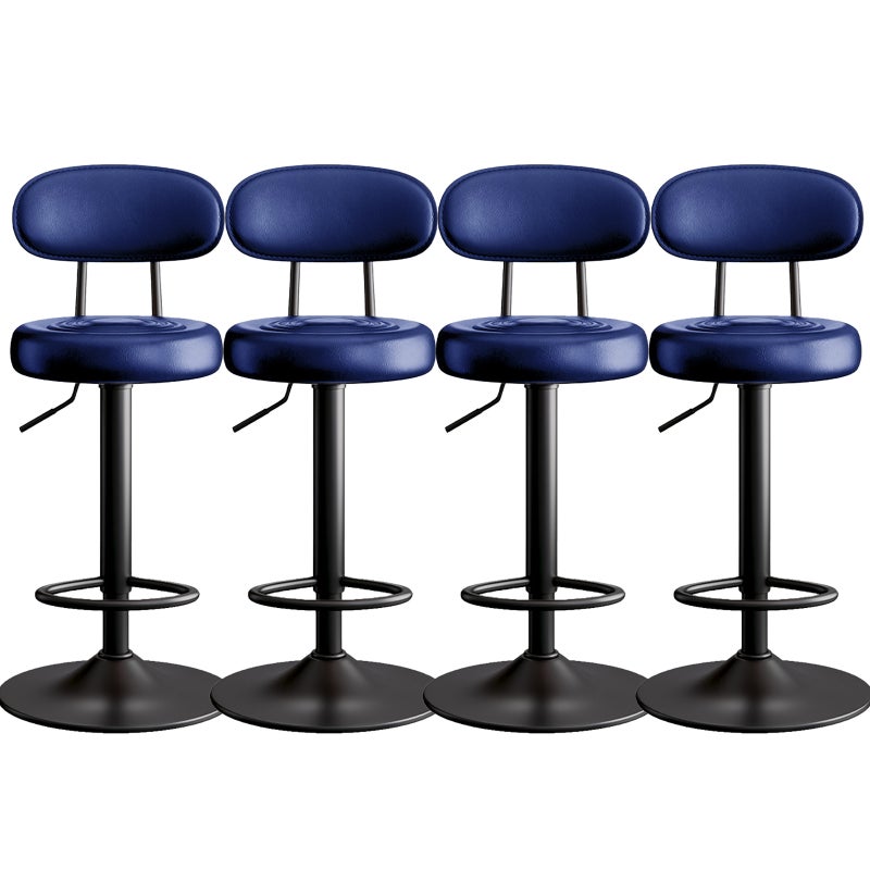 شاربدو كرسي بار 4PCS ، كرسي مستدير صغير عالي الظهر ، كرسي بار عالي قابل للتعديل مريح مع 360 درجة دوار مثالي للمطبخ المنزلي مقابل الطعام كرسي مساند القدم العالي - Image 1