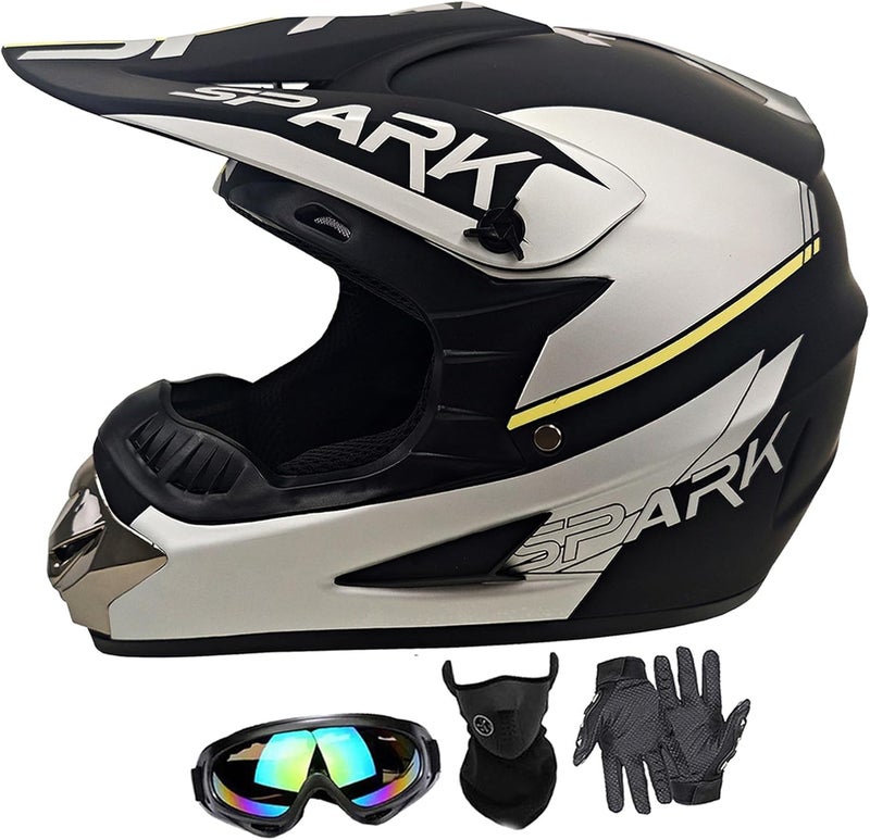 SanQing Youth Motocross Helmet Set - DOT Approved Off-Road Motorcycle Gear - Image 1