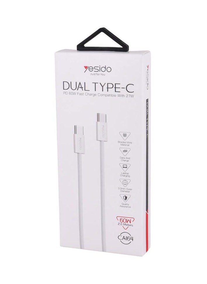 Yesido Yesido CA164 Fast Charging Type-C to Type-C Cable, PD 60W, 1M  - Image 5