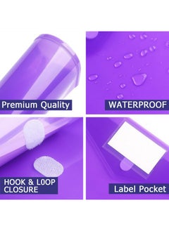 Tamaki 6 Pack Plastic Envelopes Poly Envelope Folder Clear Document Plastic File Folders Organization With Hook & Loop Closure Letter Size/A4 Size For School And Office Supplies In 6 Assorted Colors  - Image 4