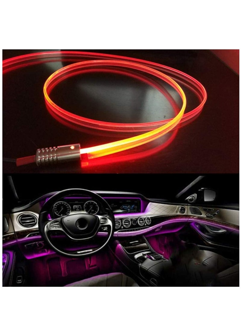 جي تي-ويل أضواء شريط LED للسيارة ، أضواء داخلية للسيارة متعددة الألوان RGB مع التحكم في تطبيق البلوتوث اللاسلكي من الألياف البصرية (2 في 1 (4 م)) - Image 3
