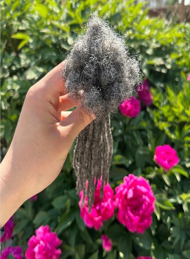 YONNA Locs Human Hair Dreadlocks Extensions 20Locs Full Handmade (Width 0.4cm) 8inch Salt and Pepper #39 - Image 5