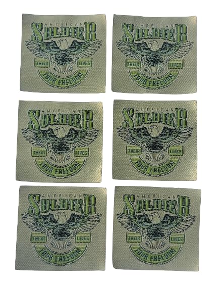 PARAKH Parakh Unique American Soldier Embroidery Stiching Patches for Clothes Jackets Pants Jeans Bags Boutique Use Pack of 6 - Image 1