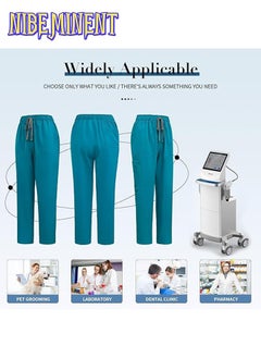 NIBEMINENT Womens Men Medical Scrubs Set Unisex Scrub Top and Scrub Pant Set Medical Uniform Scrubs Medical Uniform Set  - Image 3