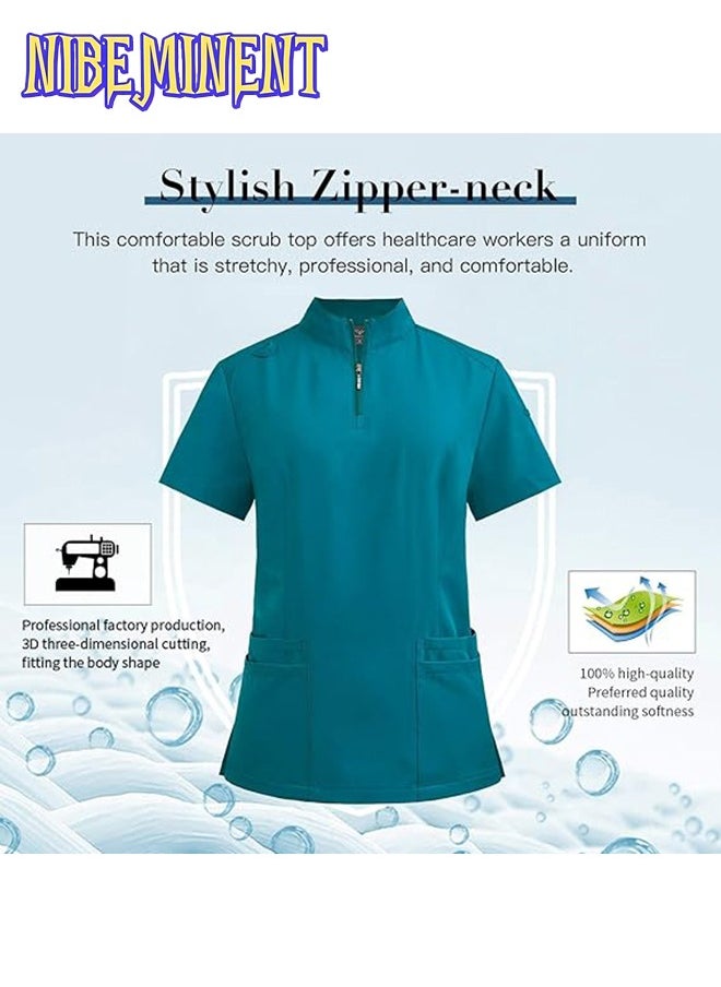 NIBEMINENT Womens Men Medical Scrubs Set Unisex Scrub Top and Scrub Pant Set Medical Uniform Scrubs Medical Uniform Set  - Image 4