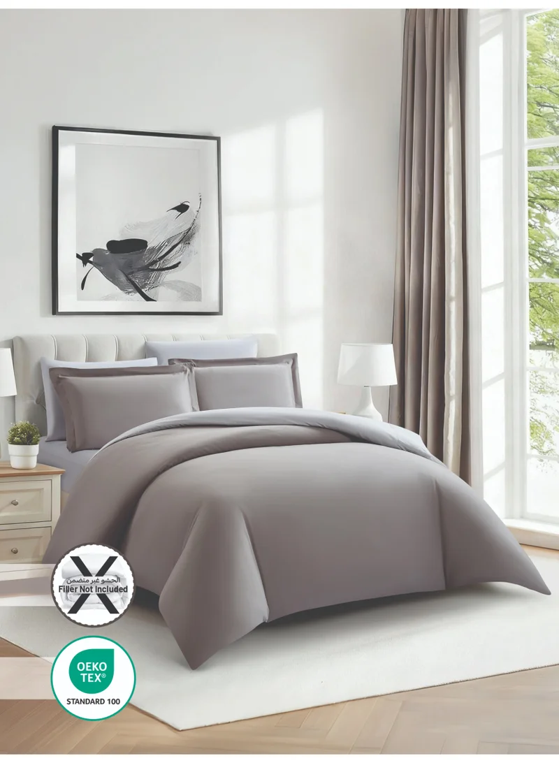 Donetella KING (200x200 cm) Solid Duvet Cover Set, Fits 200 × 200 cm Bed, King Size 6-Piece Set, Brushed Microfiber Without Filler  | Best Price UAE