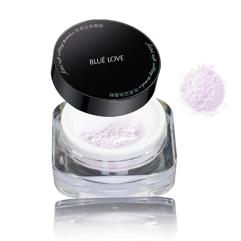 BLUE LOVE Loose Setting Powder  Oil Control Makeup Foundation for a Smooth Flawless Finish  Waterproof Compact for Longlasting Wear Purple