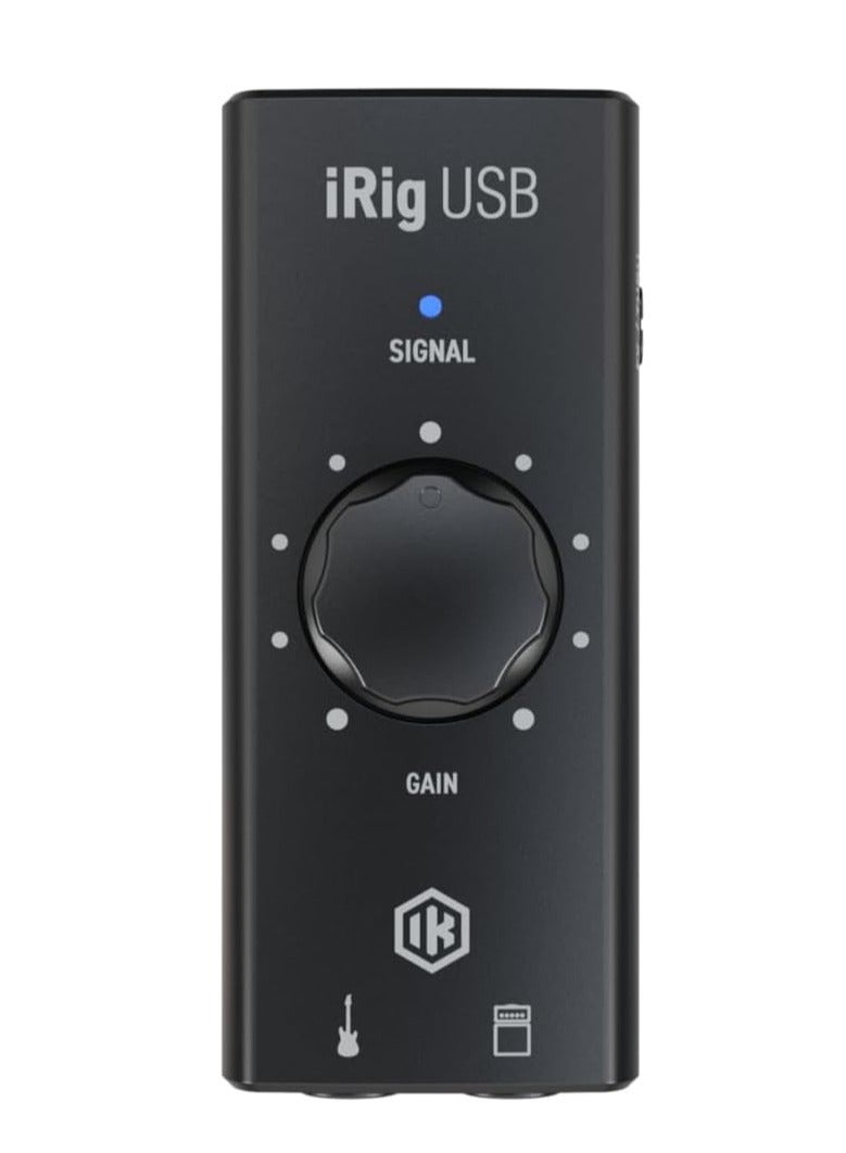 IK Multimedia واجهة جيتار USB iRig للوسائط المتعددة من IK لأجهزة iPhone 15 وiPad وAndroid وMac والكمبيوتر الشخصي، واجهة جيتار محمولة USB، ومخرجات أمبير وسماعات الرأس، وبرنامج TONEX SE وAmpliTube (موصل USB-C) - Image 1