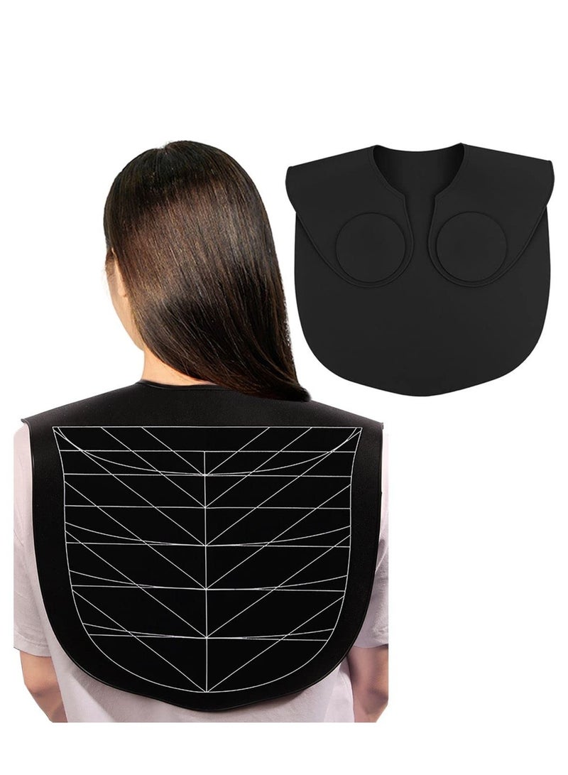 SOLARAE Hair Cutting Guide Collar, Silicone Waterproof Cutting Cape, for Hair Stylist Hair Cutting Mat, for Shoulders Hair Cut Mat with Guidelines Weighted Neck Wrap, Suitable for Salon Home Large - Image 1