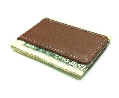 Tapp Collections Fine Leather Magnetic Money Clip - Beige - Image 2