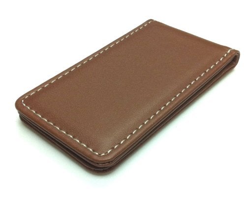 Tapp Collections Fine Leather Magnetic Money Clip - Beige - Image 4