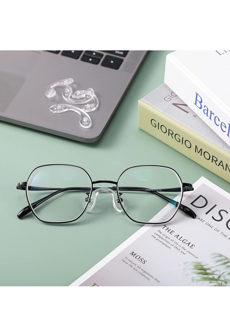 SYOSI 24 قطعة من وسادات أنف النظارات على شكل حرف U مع حزام تثبيت وسادات الأنف من السيليكون 3 مقاسات 42 مم و32 مم و28 مم وأداة تثبيت شفافة مضادة للانزلاق للأطفال والكبار - Image 2