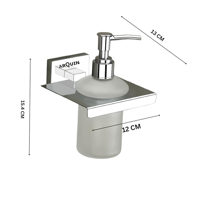 ARQUIN Taurus 304 Grade Stainless Steel Liquid Soap DispenserSoap DispenserBathroom Accessories Chrome Pack of 4 - Image 4