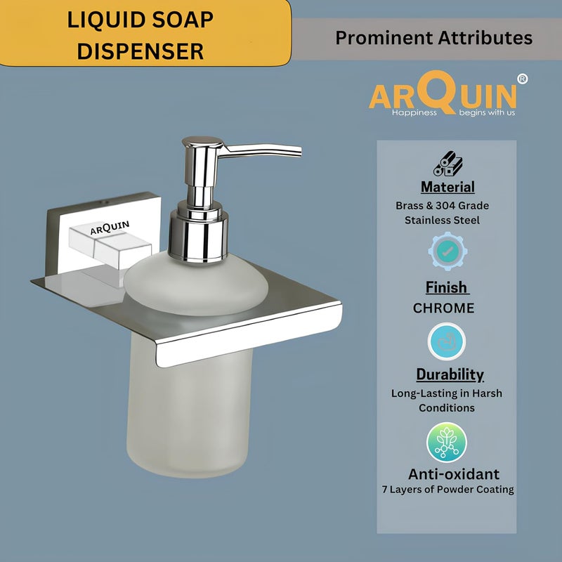 ARQUIN Taurus 304 Grade Stainless Steel Liquid Soap DispenserSoap DispenserBathroom Accessories Chrome Pack of 4 - Image 3