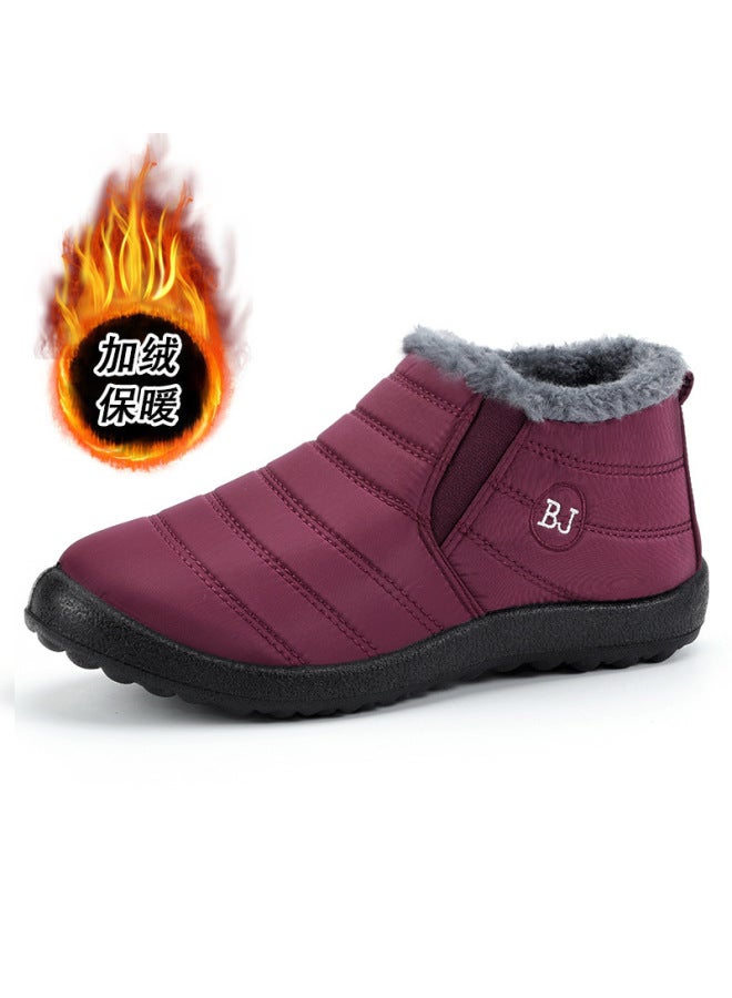 Snow Boots Winter New Couples Men And Women Waterproof Cotton Boots Low-cut Warm Thickened Cotton Shoes Lightweight Cotton Boots