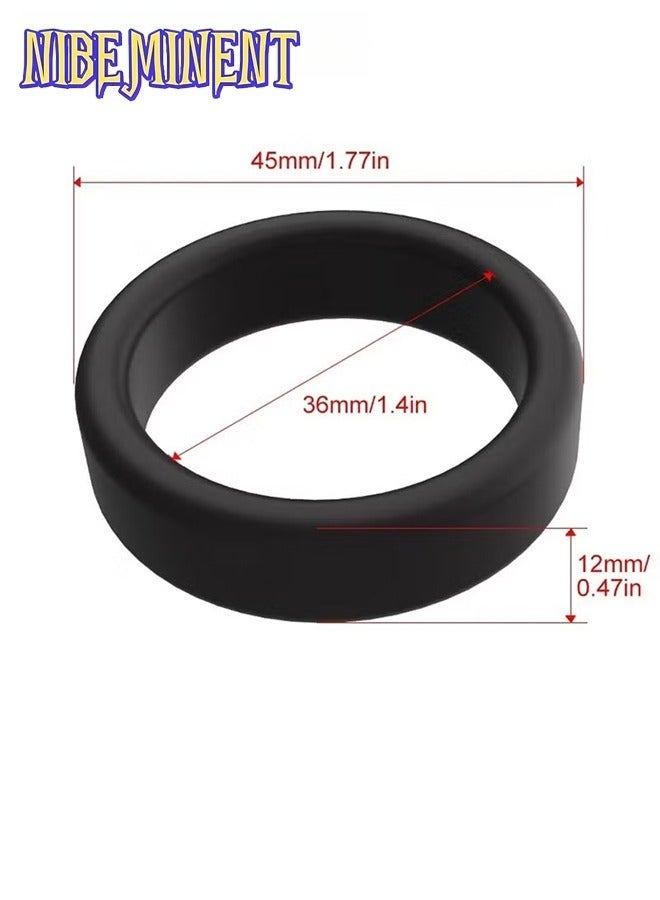 NIBEMINENT 3-piece silicone ring men's sports ring elastic fitness ring waterproof wear-resistant soft sports home - Image 3