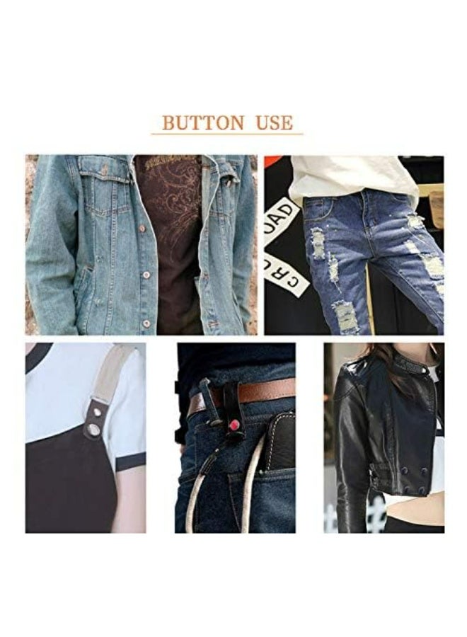 12 Pcs Buttons for Jeans,Adjustable Jean Button Pins,Pant Waist Tightener,No Sew and No Tools Instant Jean Button Pins for Pants, Simple Installation, Reusable and Adjustable - Image 3