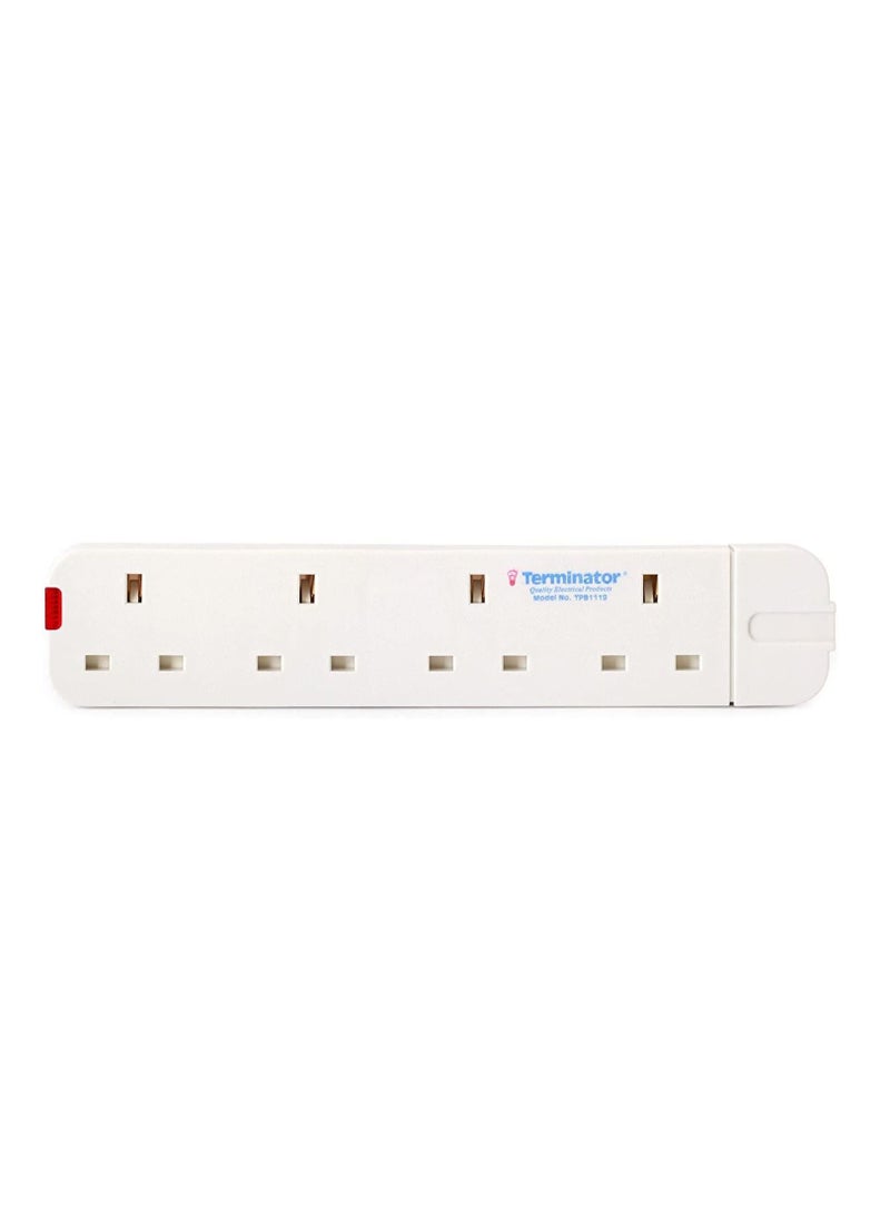 Terminator - RACO Terminator 4 Way UK Power Extension Cord TPB1119 Bar 4 Gang Without Cable - Image 1