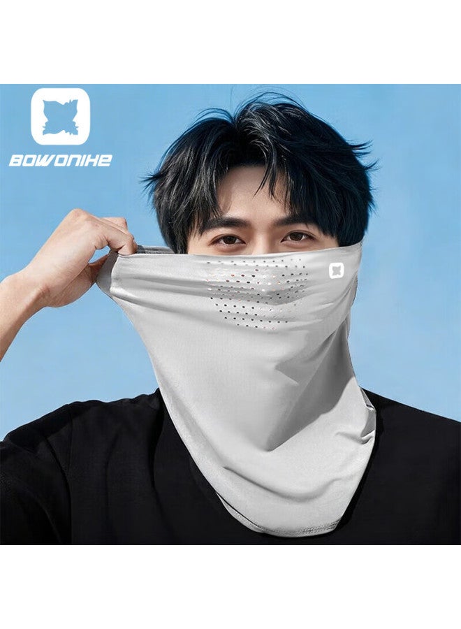 Bwnk Sunscreen Face Mask Hat Neck Guard Integrated Ice Silk Uv Protection Breathable Summer Face Bikini For Men And Women Cycling - Image 1