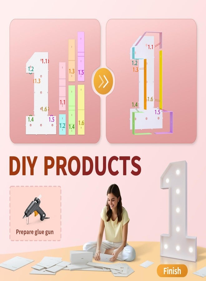 imprsv أرقام مضيئة كبيرة مقاس 4 أقدام، رقم 26، زينة عيد ميلاد 26 للأولاد، خلفية لحفلة الذكرى السنوية 26 - Image 2