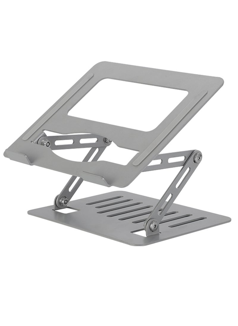 Rock Pow - Foldable Laptop Stand for Desk Adjustable Height Ergonomic Computer Stand Aluminum Portable Laptop Stands Holder Riser for MacBook Air Pro All 10-16" Notebooks Laptops - Image 1