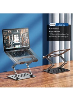 Rock Pow Foldable Laptop Stand for Desk Adjustable Height Ergonomic Computer Stand Aluminum Portable Laptop Stands Holder Riser for MacBook Air Pro All 10-16" Notebooks Laptops  - Image 2