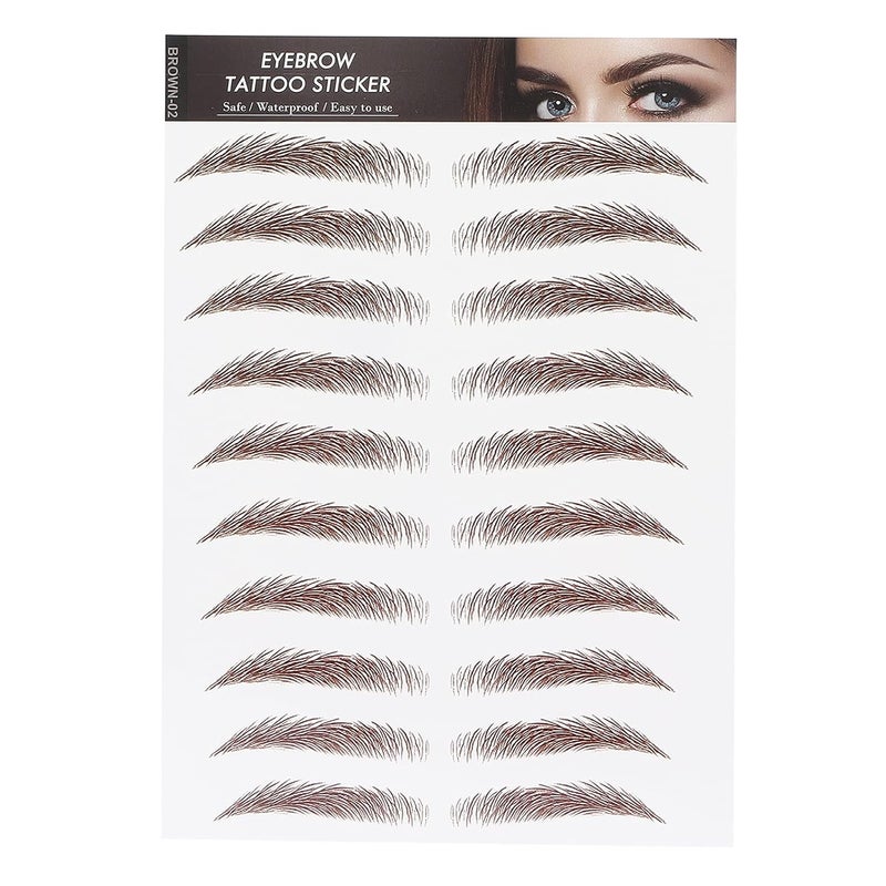 6D Eyebrow Sticker Professional Eyebrow Transfer Sticker Eyebrow Makeup Tool for Women and Girls BrownBROWN02