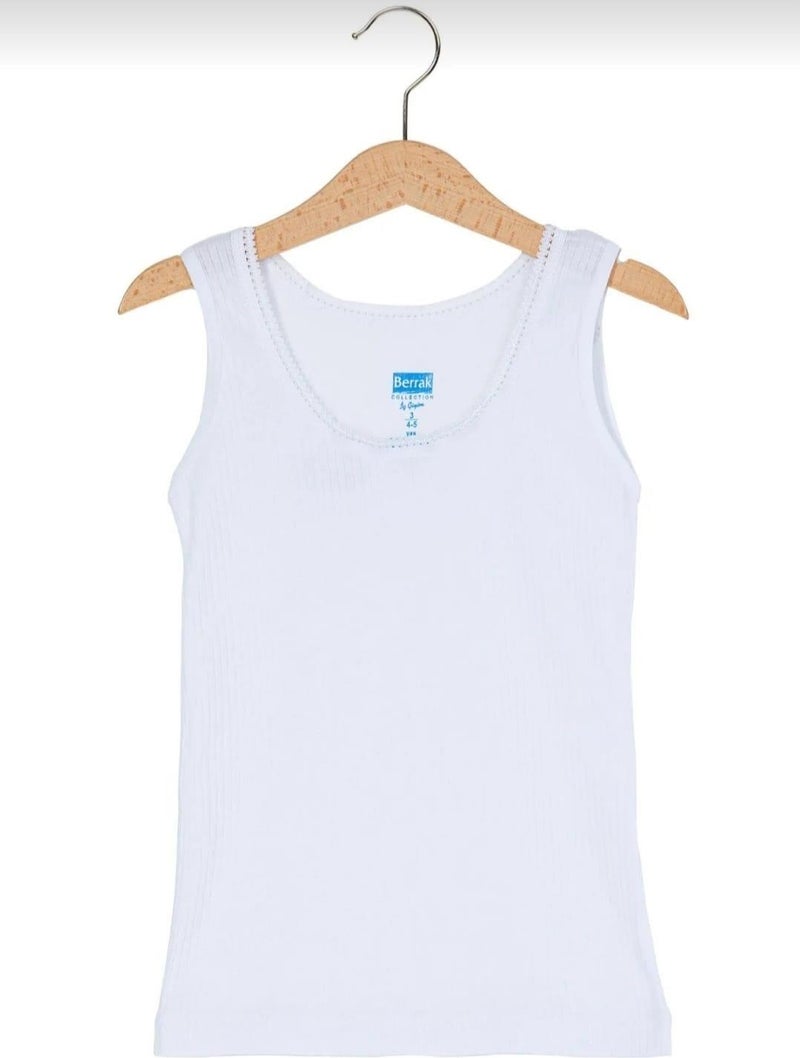 Berrak 6015 Girls Modal Wide Strap Undershirt 12 Pieces  - Image 1