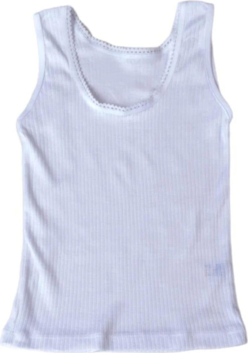 Berrak 6015 Girls Modal Wide Strap Undershirt 12 Pieces  - Image 2