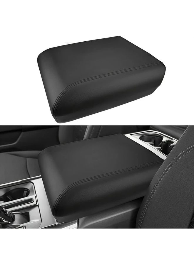 Armrest Cover For F150 With Soft Texture And Button Cutouts Black - Image 1