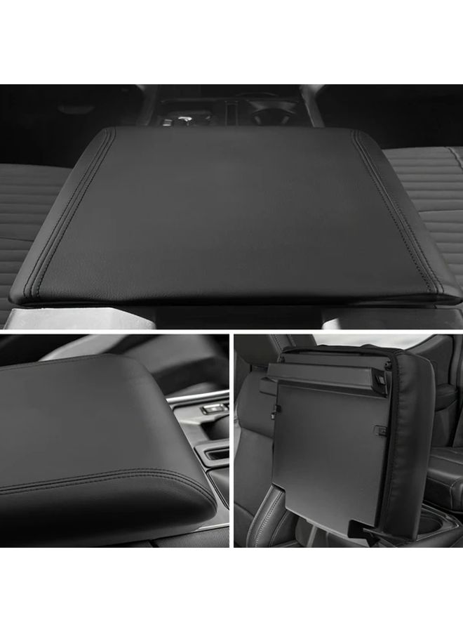 Armrest Cover For F150 With Soft Texture And Button Cutouts Black - Image 3