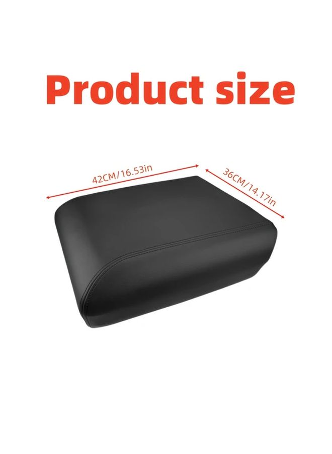 Armrest Cover For F150 With Soft Texture And Button Cutouts Black - Image 2