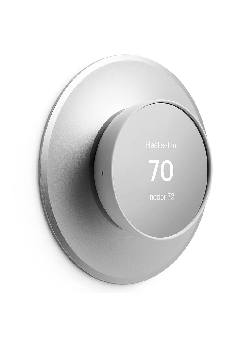POPMAS Metal Wall Plate Compatible with Google Nest Thermostat 2020 Trim Kit Cover Plate Thermostat Accessory Silver 