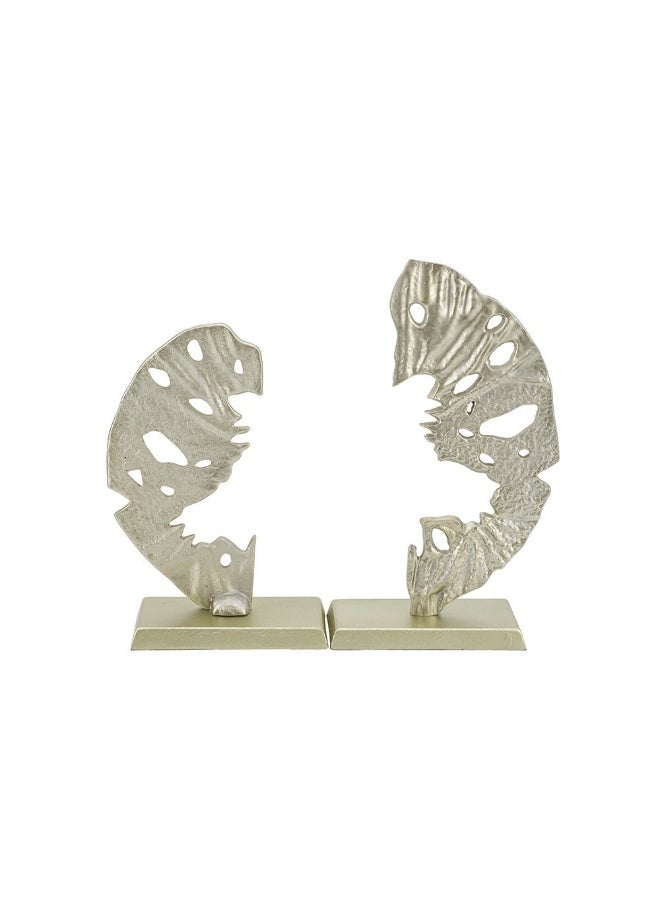 Danube Home Norwich Half Carved Circle Figurine - 22X11X39Cm Silver Resin Decorative Accent For Home Decor Trendy Tabletop Accessory, Easy Maintenance Decorative Home Accessories - Image 3