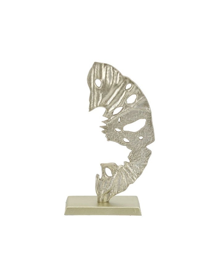 Danube Home Norwich Half Carved Circle Figurine - 22X11X39Cm Silver Resin Decorative Accent For Home Decor Trendy Tabletop Accessory, Easy Maintenance Decorative Home Accessories - Image 2