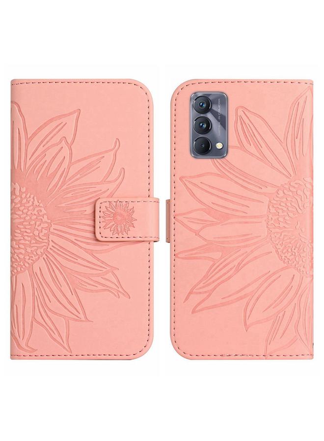 اس-توب جراب Realme GT Master Skin Feel Sun Flower Pattern Flip Leather Phone Case with Neckline - Image 2