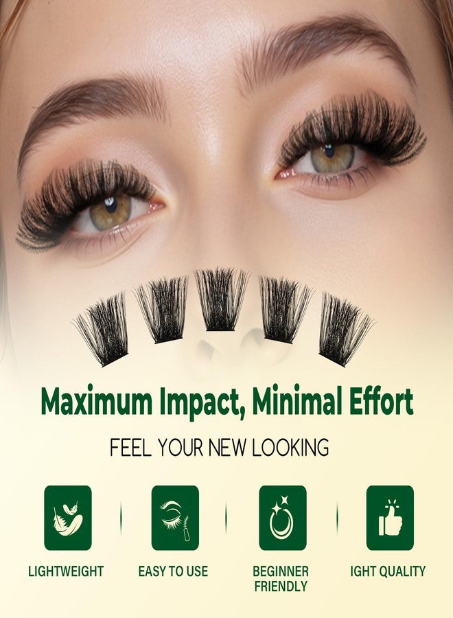 KEYYOU Lash Clusters Kit 182pcs Thick Volume Lash clusters 200D D Curl Wispy Easy to Apply with Lash Bond and Seal Lash Applicator Lash Remover Lash Extension Kit at Home(RMkit-200D-D-10-18mix) - Image 5