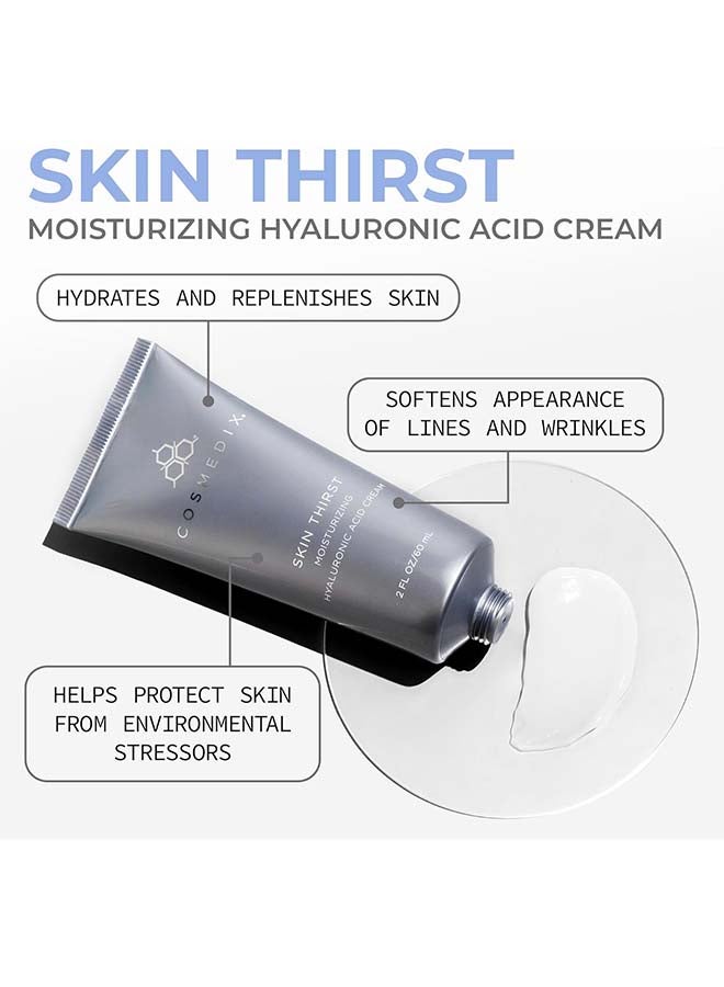 CosMedix Skin Thirst Hyaluronic Acid Moisturising Face Cream | For Quenched Plumped And Dewy Dry And Dehydrated Skin 60g - Image 2