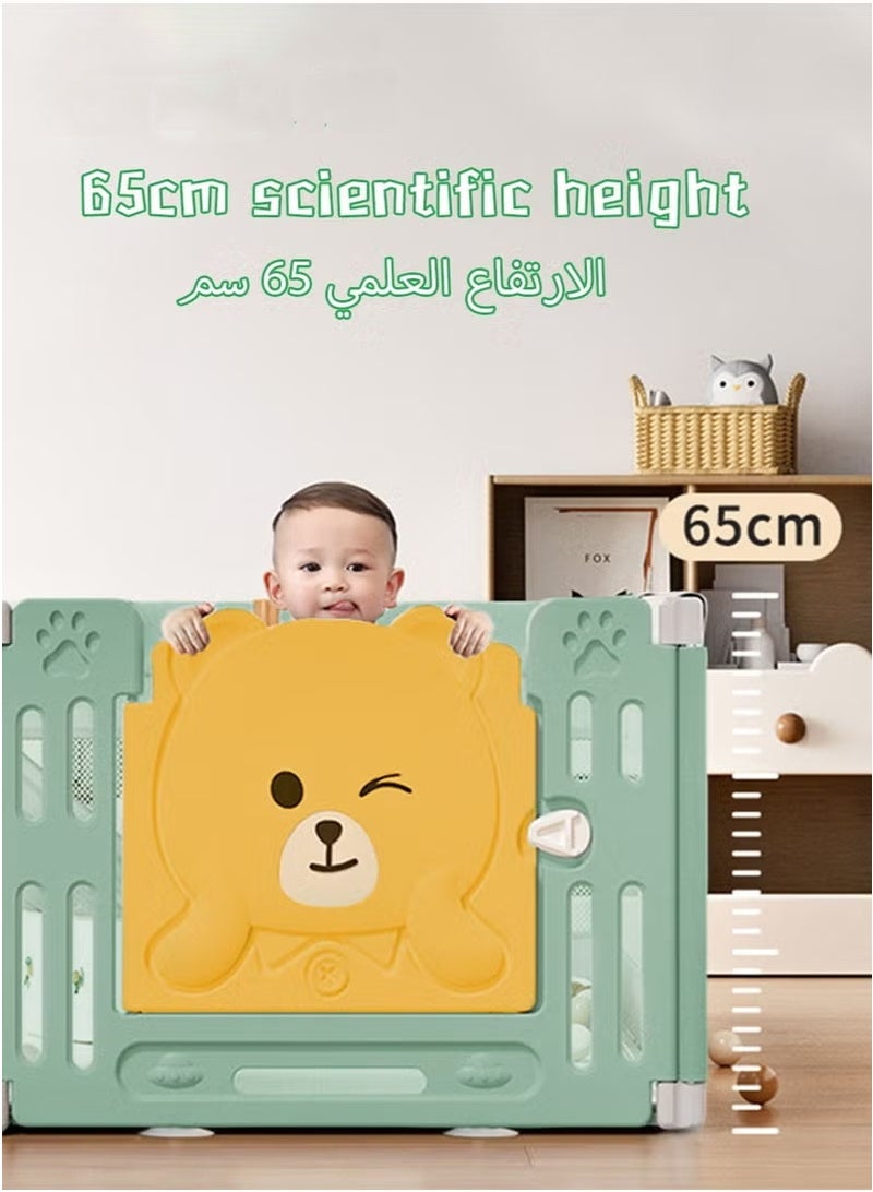 ASIV Toddler Playpen, Extra-Large Baby Playpen with Door, 150x180cm Baby-Safe Activity Center, Includes a Crawling Mat, 60 Ocean Balls, a Storage Bag, and a Pull Cord. Sturdy Playpen with a Non-Slip Base, Packable and Portable. - Image 4