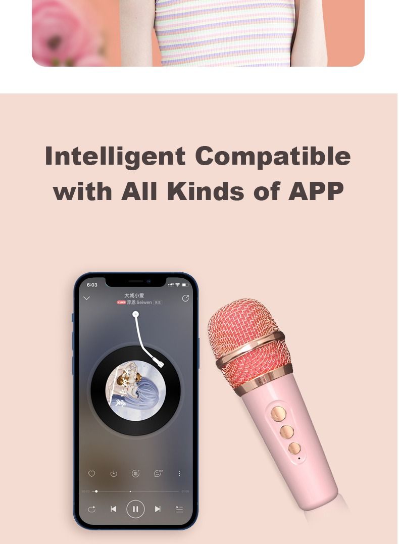 GULFLINK Portable Bluetooth Speaker with Microphone Set Pink - Image 4