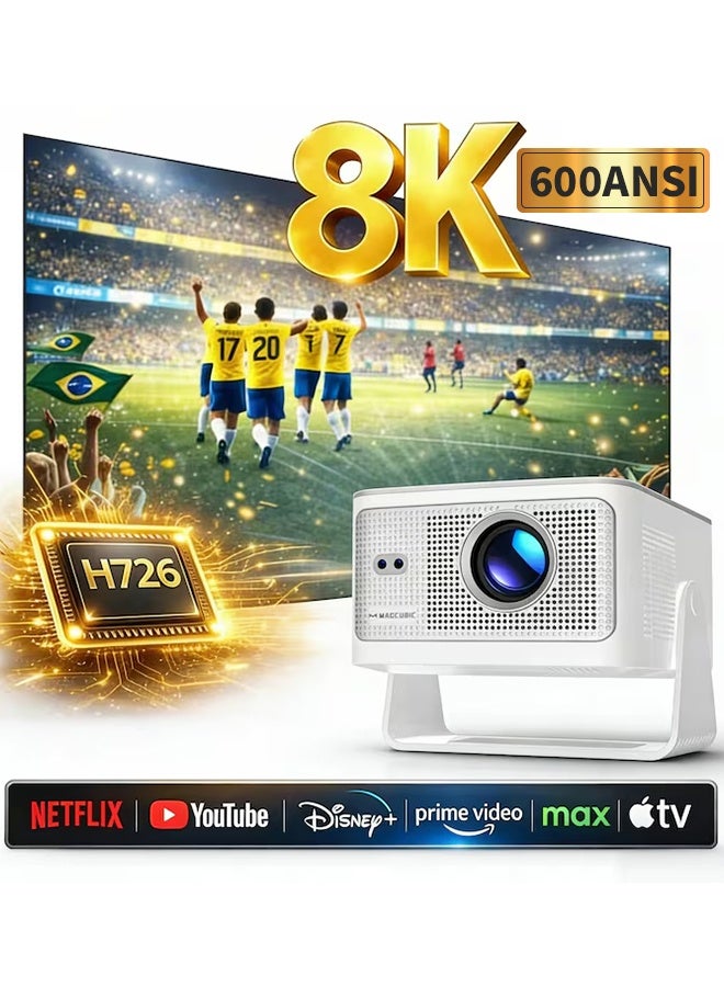 Magcubic HY350Max Android 14 600 ANSI 4K Projector - 8K Native 1080P, Auto Focus, WiFi 6, BT 5.4, 16GB Storage, Allwinner H726, Portable Outdoor Projector - Image 1