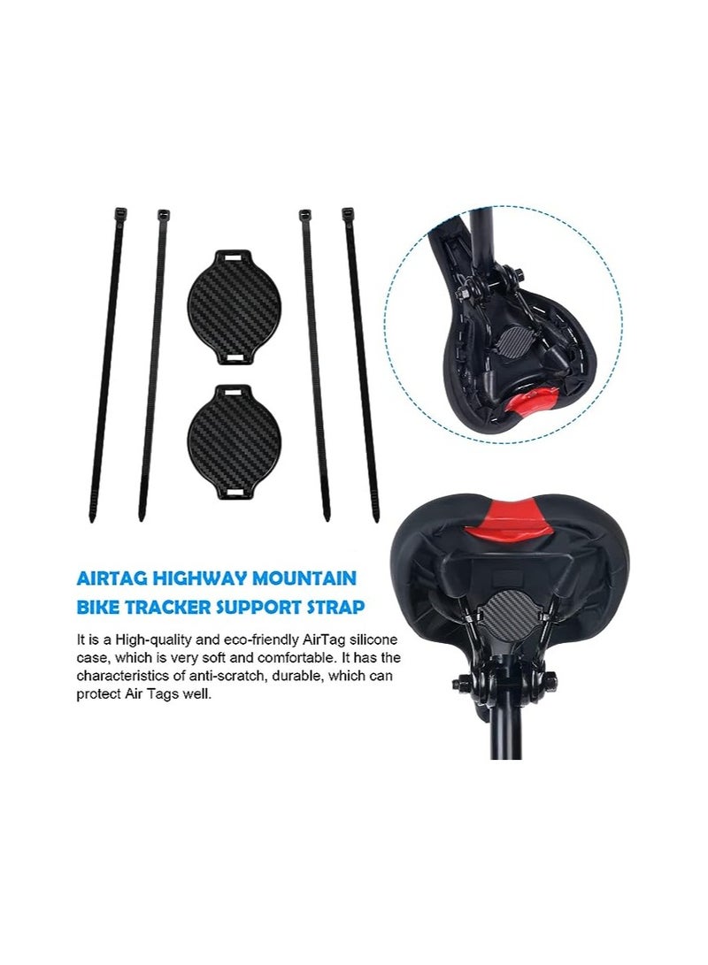 SOLARAE Airtag Bicycle Mount, Airtag Bike Mount Holder, Water Resistant Anti-Shake Bike Mount Holder, Hidden Under Seat Cases Protectors for Airtags Easy Attach Road Mountain Bicycle Fits Any MTB, E-Bike - Image 2