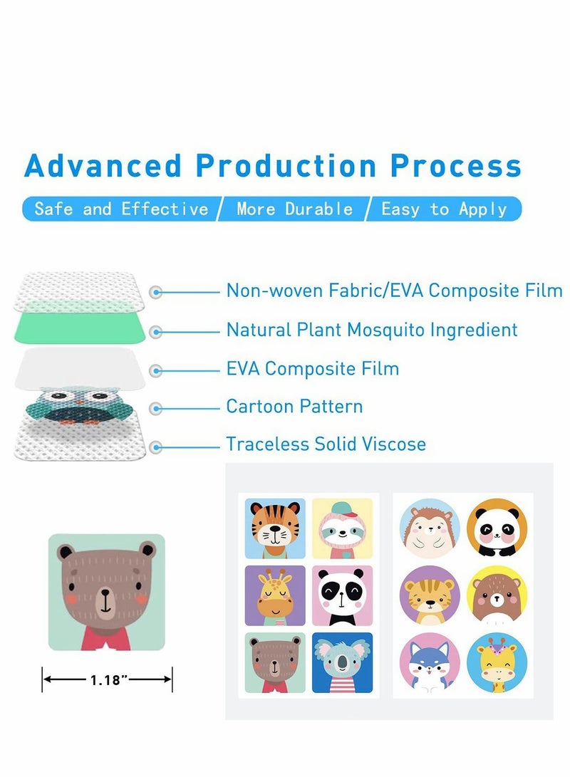 KASTWAVE 60 ملصقات طارد البعوض، طبيعية من السترونيلا، الليمون، والأوكاليبتوس، لاصقات مضادة للبعوض للأطفال والبالغين للاستخدام الداخلي والخارجي، حماية لمدة 24 ساعة - Image 4