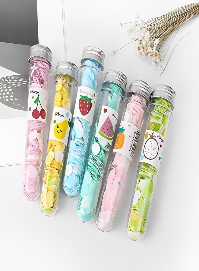 ZEPZY 6Pcs Paper Soap Tube Flower Design Mini Handwash Sheets in Bottle, Pocket-Friendly Paper Soap for Kids, Travel & School Use, Portable Hand Travel Soft Soap Paper Strips - Image 1