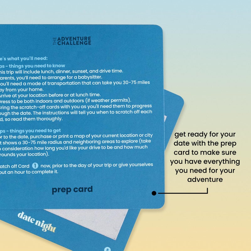 The Adventure Challenge Scratch-Off Date Idea for Couples | Date Night: Day Trip | Guided Road Trip Date with Surprise Activities | Unique Couples Gift, Anniversary or Wedding Gift - Image 4
