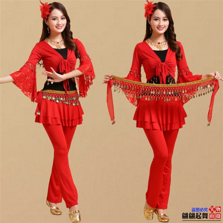 Square Dance Costume Dancing Clothes Modal New Shawl Pants Dress Suit Fitness Dance Group Yangko Dance Clothes - Image 3